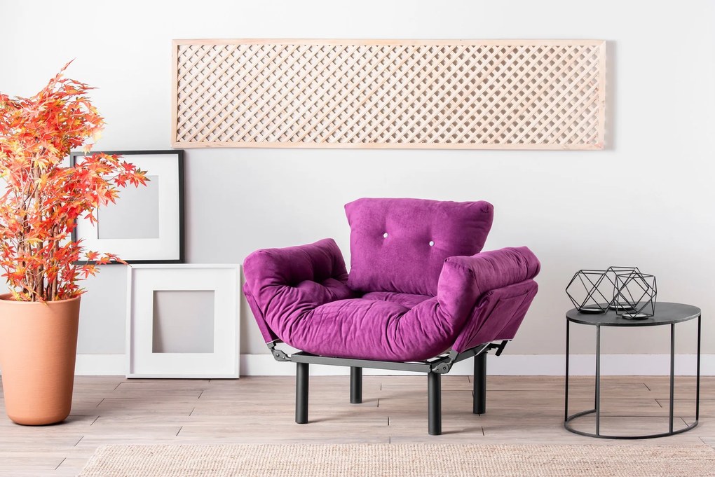 Πολυθρόνα Μοβ TONNE SINGLE 70x95x85