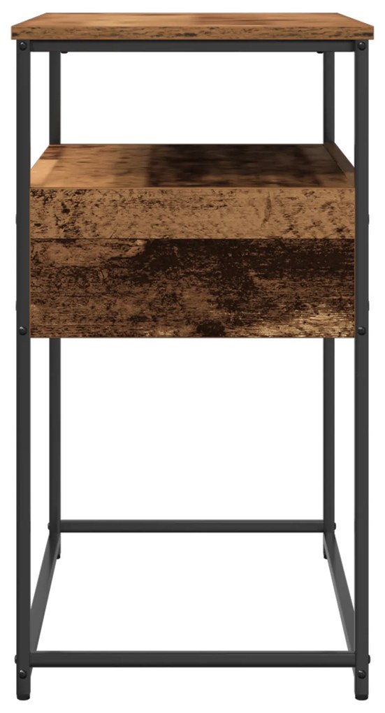 vidaXL Τραπέζι κονσόλας Παλιό Ξύλο 75x40x75 εκ. Συνθετικό Ξύλο και Χάλυβας
