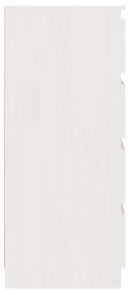 vidaXL Βοηθητικό Ντουλάπι Λευκό 60 x 36 x 84 εκ. από Μασίφ Ξύλο Πεύκου