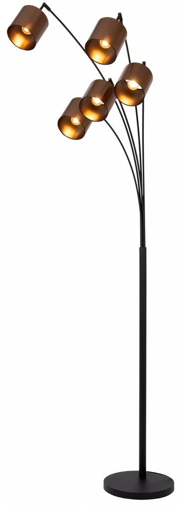 Φωτιστικό Επιδαπέδιο Lucide 05747-85-30 RANKOS Μαύρο Ματ (Black Mat)|Σκουριά Χαλκού (Rusty)