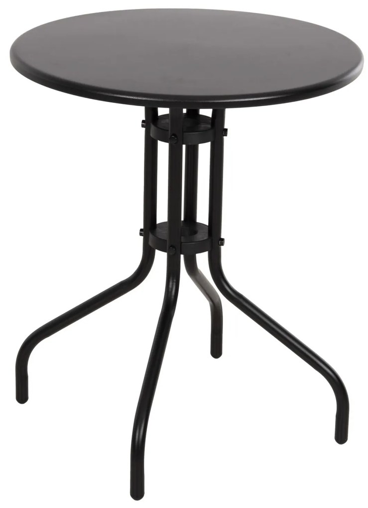 OUTDOOR ROUND TABLE BLACK  METALLIC IN BLACK Φ60x70Hcm.