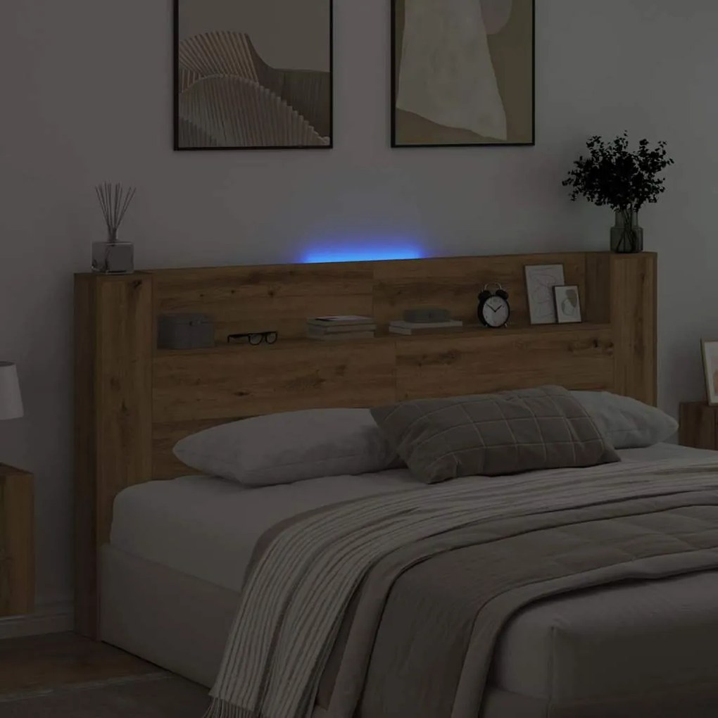 vidaXL Κεφαλάρι Artisan Oak 200 x 15 x 103,5 εκ. Επεξεργασμένο ξύλο