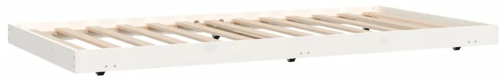 vidaXL Σκελετός Κρεβ. Χωρίς Στρώμα Λευκό 80x200 εκ. Μασίφ Ξύλο Πεύκου
