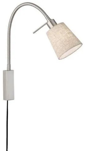Απλίκα Φωτιστικό Τοίχου Μπεζ-Νίκελ Wolke 30321 Fischer Honsel-30321-Μπεζ 30321