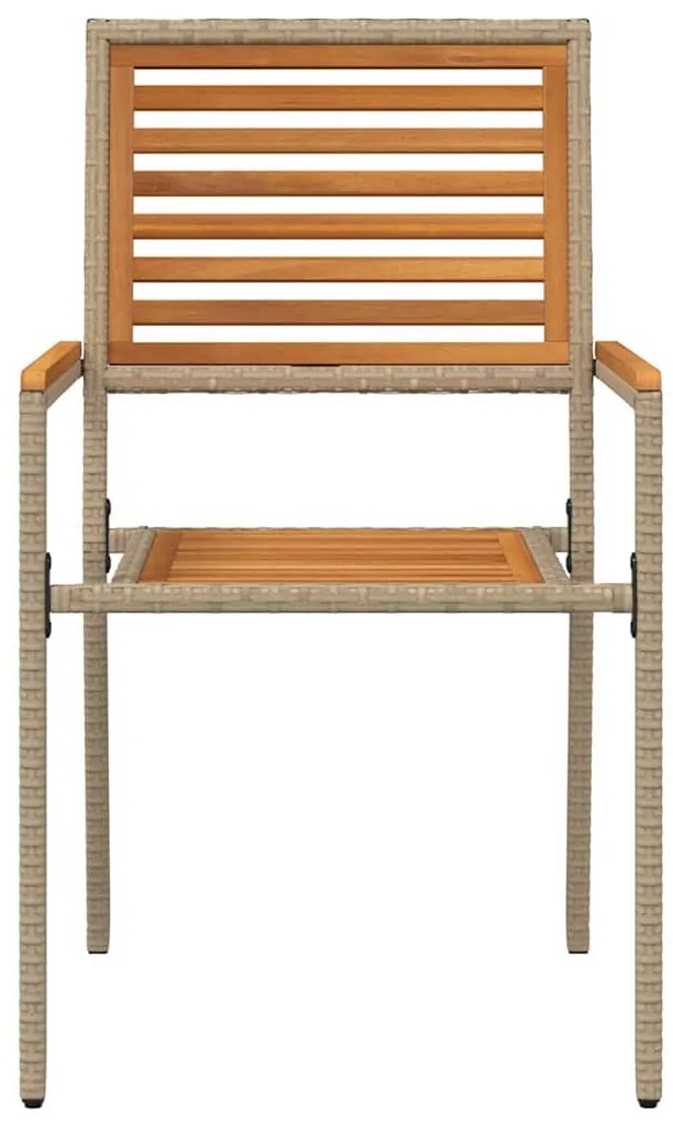 vidaXL Καρέκλες κήπου που σωριάζονται 2 pcs Καφέ και μπεζ