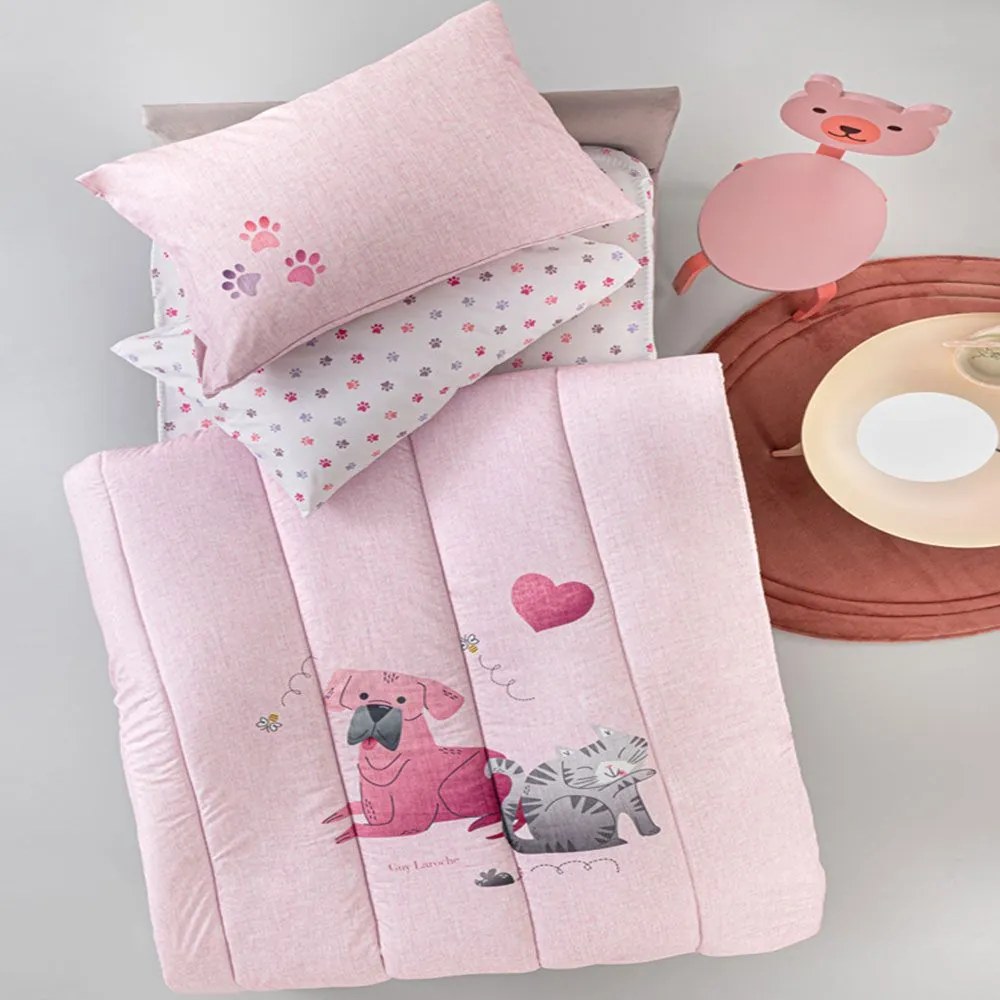 Πάπλωμα Παιδικό Paw Pinky Guy Laroche Μονό 160x220cm 100% Microsuede