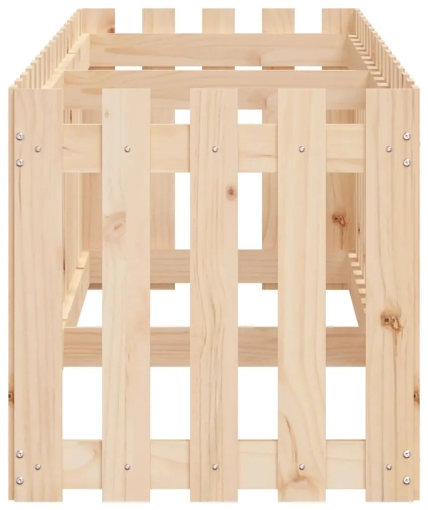 vidaXL Ζαρντινιέρα Υπερυψωμένη Σχ Φράχτη 200 x 50 x 50 εκ. Μασίφ Πεύκο