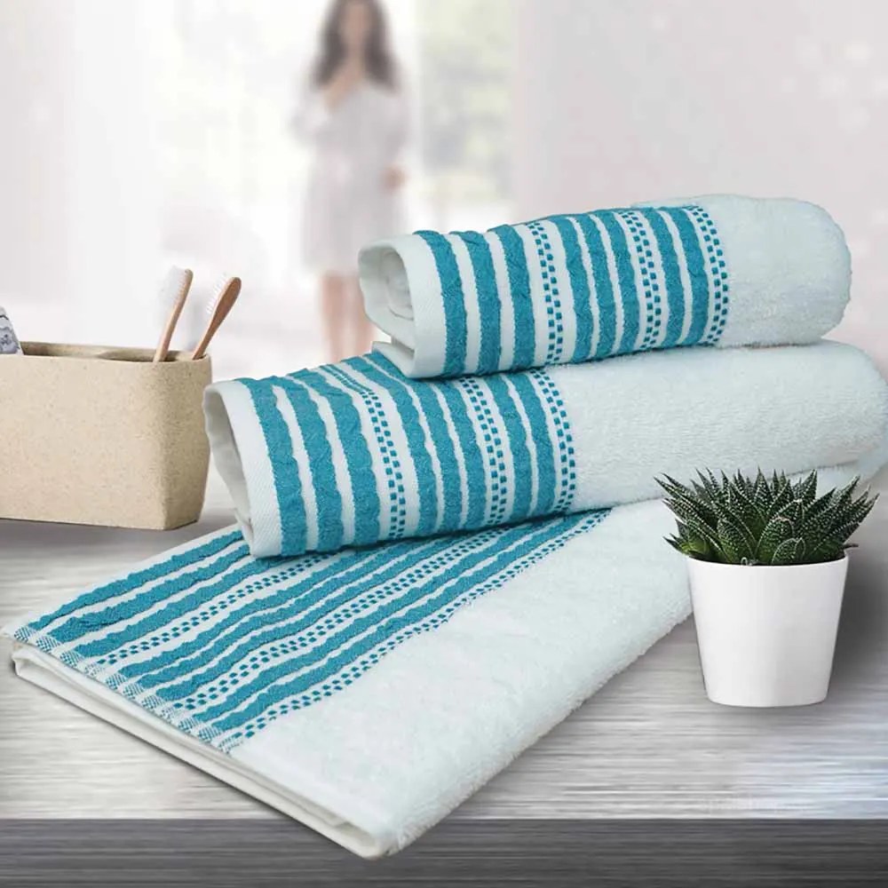 Πετσέτες Μπάνιου (Σετ 3τμχ) Sb Home Romina Mint 500gsm