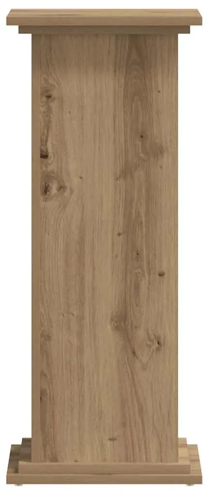 vidaXL Βάσεις Φυτών Αρτισιανή Δρυς 33x33x80 εκ. Επεξ. Ξύλο