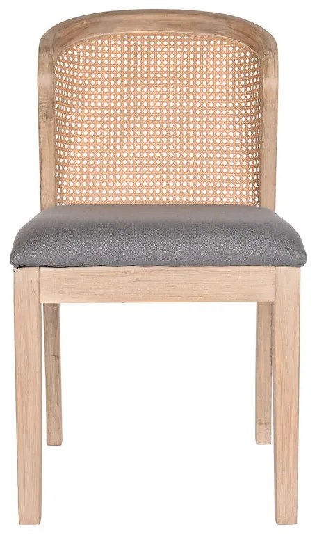 Καρέκλα Τραπεζαρίας DKD Home Decor Έλατο πολυεστέρας Σκούρο γκρίζο (46 x 61 x 86 cm)