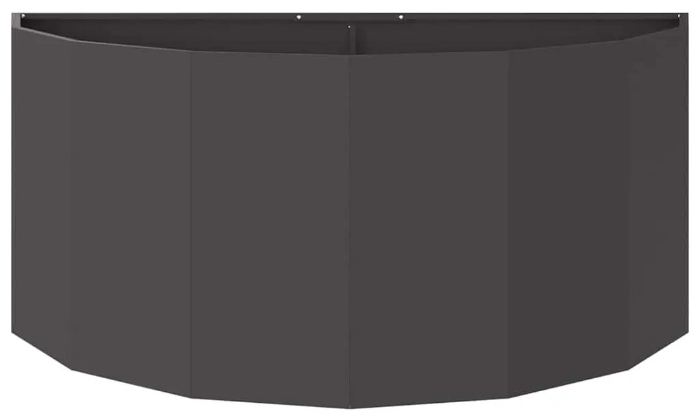 vidaXL Γλάστρα Μαύρο 120 x 60 x 50 εκ. Ατσάλι