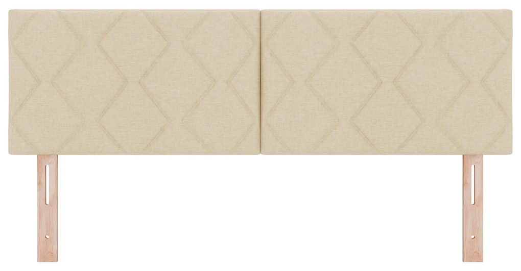 vidaXL Υφασμάτινο Κεφαλάρι Geometric με κεφαλάρι Κρεμ 160 cm ύφασμα
