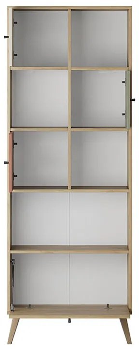 Βιβλιοθήκη Terra Megapap χρώμα florida oak 67x30x181εκ.