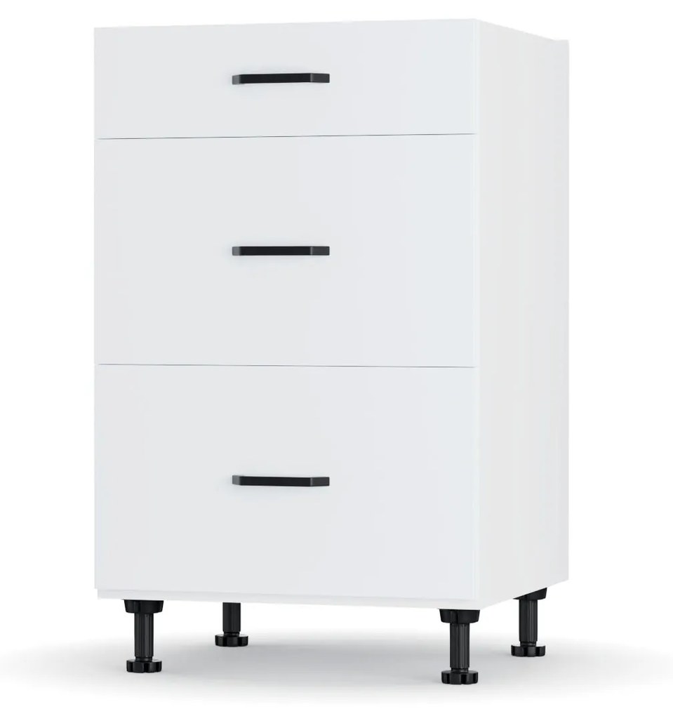 Modest Κάτω Ντουλάπι Συρταριέρα Λευκή 50x48x82cm LD1250M02