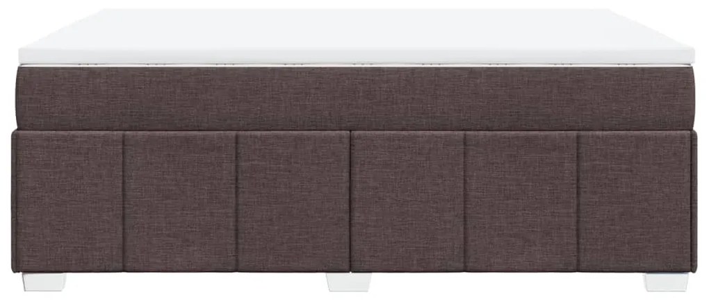 ΚΡΕΒΑΤΙ BOXSPRING ΜΕ ΣΤΡΩΜΑ ΣΚΟΥΡΟ ΚΑΦΕ 160X200 ΕΚ ΥΦΑΣΜΑΤΙΝΟ 3285487