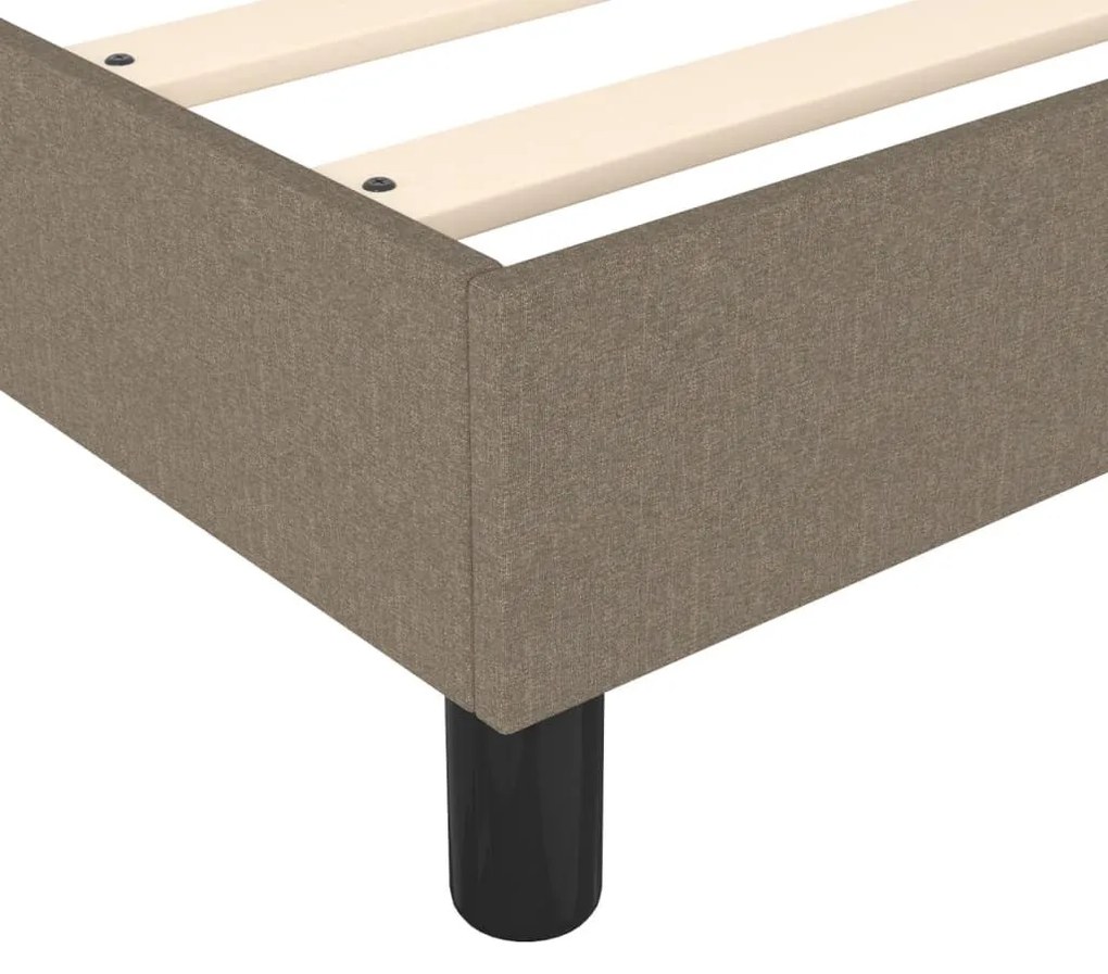 Κρεβάτι Boxspring με Στρώμα Taupe 90x190 εκ.Υφασμάτινο - Μπεζ-Γκρι