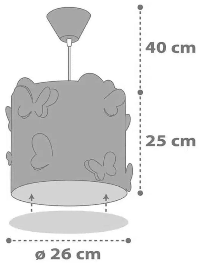 Butterfly κρεμαστό παιδικό φωτιστικό οροφής (62142) - 62142