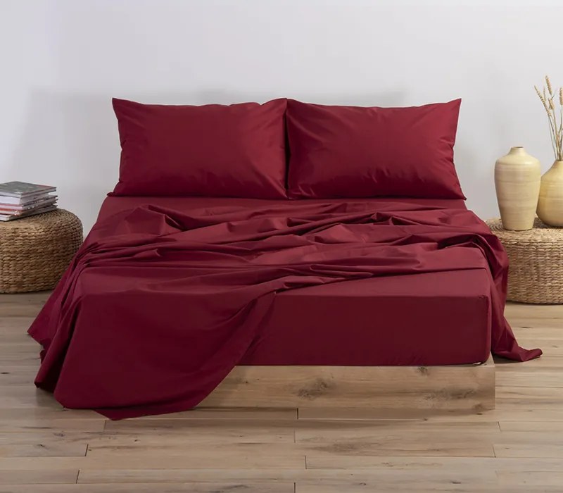 Σεντονι Μεμονωμενο Υπερδιπλο Basic 1218-Bordo 240Χ270 Nef-Nef Homeware