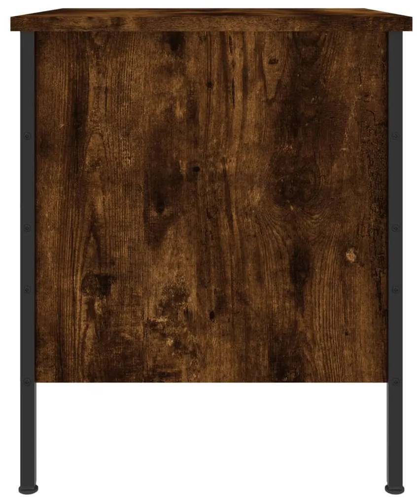 vidaXL Κομοδίνο Καπνιστή Δρυς 40 x 42 x 50 εκ. από Επεξεργασμένο Ξύλο