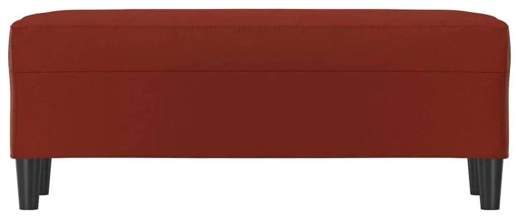 Πάγκος Μπορντό 100x35x41 εκ. Υφασμάτινος - Κόκκινο