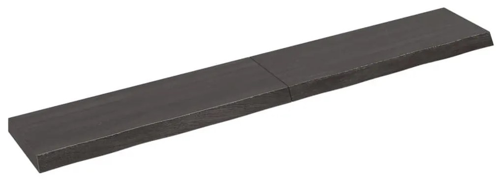 Πάγκος Μπάνιου Σκούρο Καφέ 180x30x(2-6) εκ. Επεξεργ. Μασίφ Ξύλο - Γκρι