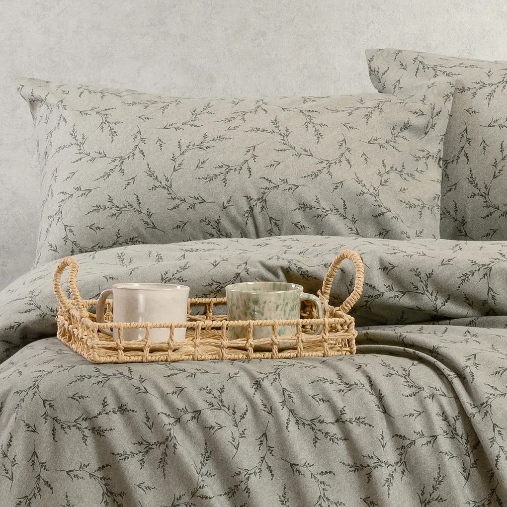 Ζεύγος Μαξιλαροθήκες Φανελένιες 53x72εκ.Poppy Grey Winter Line Melinen 20005121