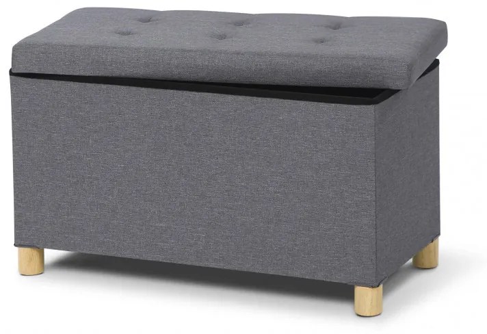 Σκαμπό με Αποθηκευτικό Χώρο 76 x 38 x 43 cm Χρώματος Ανθρακί Idomya 30010084 30010084