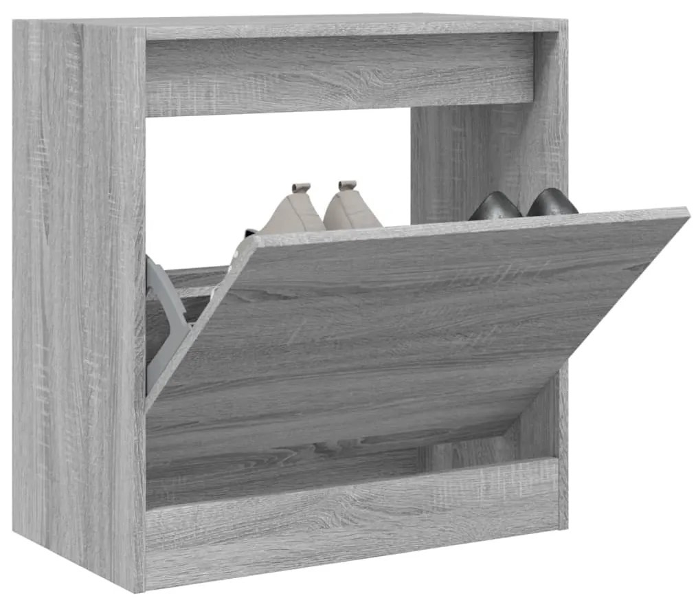 vidaXL Παπουτσοθήκη Γκρι Sonoma 60x34x63,5 εκ. από Επεξεργ. Ξύλο