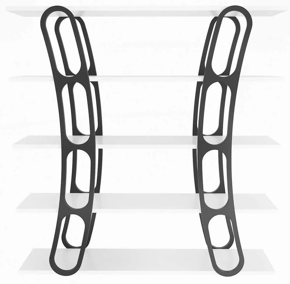 Βιβλιοθήκη Adar 875ZNA4504 120x25x120cm White-Black