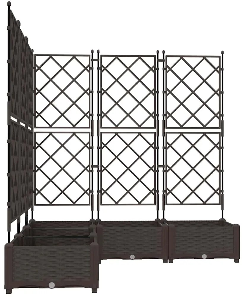 vidaXL Κηποτινάκι με Τρέλα 5 pcs Καφέ 120 x 120 x 125.5 εκ. PP