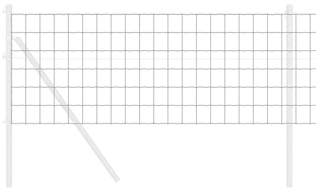 vidaXL Φράχτης Εuro Γκρι 0.8 x 25 m Σίδηρος με επικάλυψη PVC