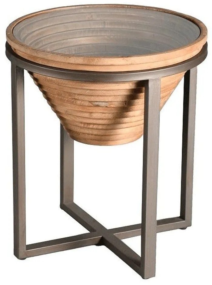 Τραπεζάκι Βοηθητικό JAM106 46x55,5cm Clear-Brown Espiel