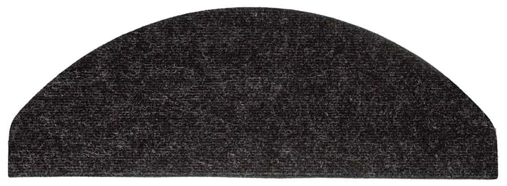 vidaXL Πατάκια Σκάλας Αυτοκόλλητα 15 τεμ. Μαύρα 56x17x3 εκ.