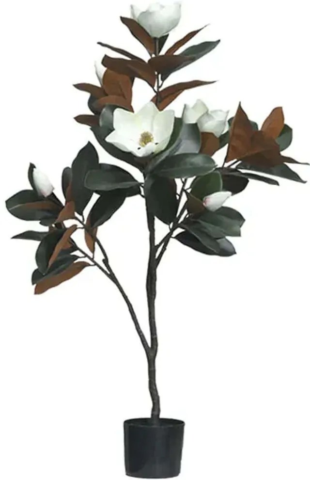 Τεχνητό Δέντρο Σε Γλάστρα Μανώλια 04-24121 115cm Multi-White Marhome Συνθετικό Υλικό