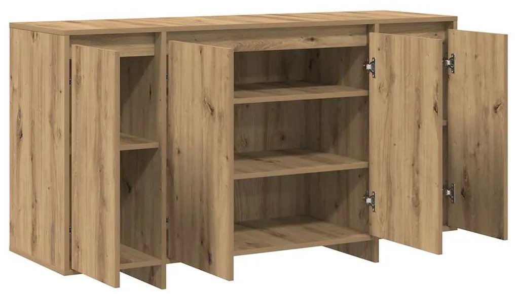 vidaXL Πλαϊνό γραφείο artisan δρυς 135 x 41 x 69 cm Επεξεργασμένο ξύλο