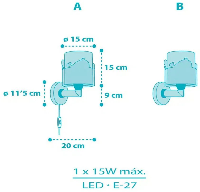 Απλίκα τοίχου Ango Balena-Galazio