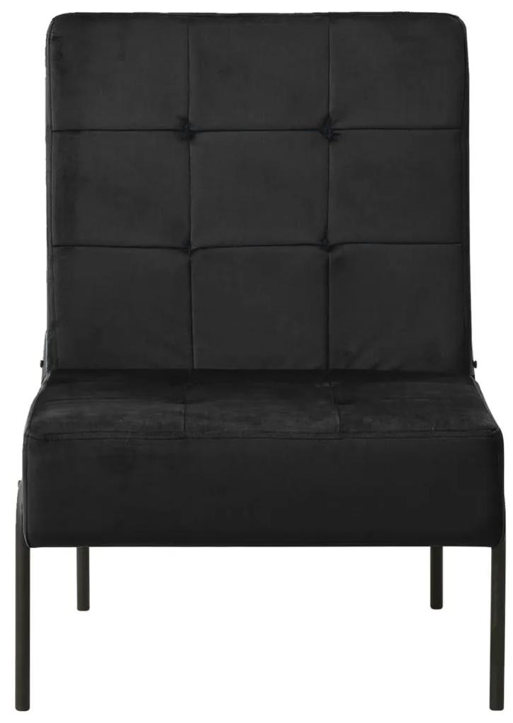 Καρέκλα Χαλάρωσης 65 x 79 x 87 Μαύρη Βελούδινη - Μαύρο