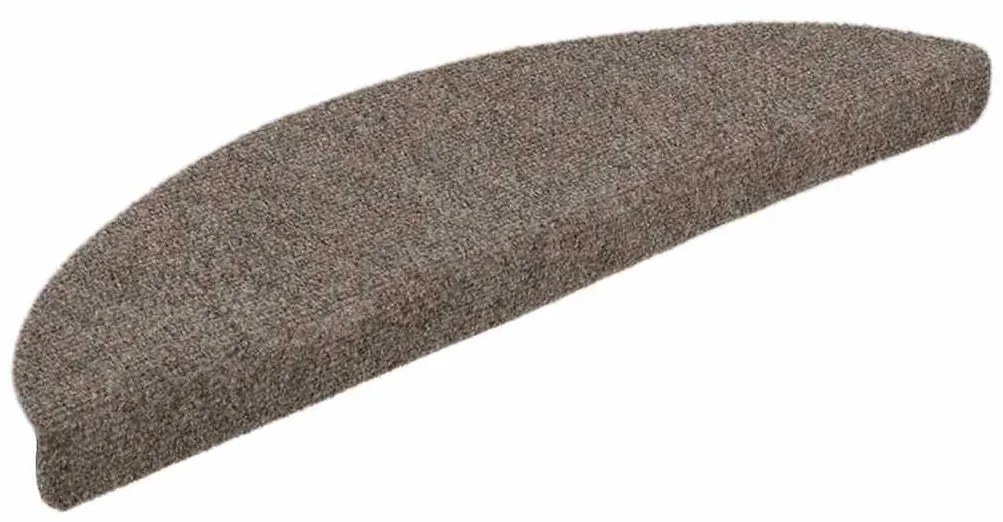 vidaXL Πατάκια Σκαλιών Αυτοκόλλητα 15 τεμ. Μπεζ Ημίκυκλα 56x17x3 εκ.