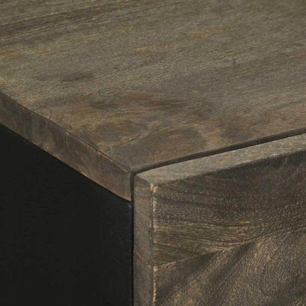 vidaXL Μπουφές Μαύρο 60x33x75 cm Μασίφ Ξύλο Μάνγκο