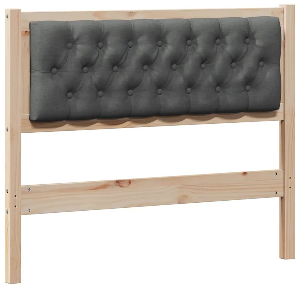 vidaXL Κεφαλάρι Άλλο Καφέ και σκούρο γκρι 100 cm Μασίφ ξύλο πεύκου