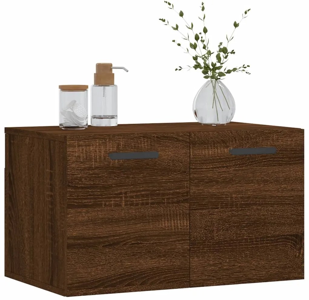 vidaXL Ντουλάπι Τοίχου Καφέ Δρυς 60x36,5x35 εκ. Επεξεργασμένο Ξύλο