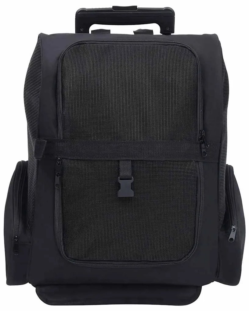 vidaXL Τσάντα Μεταφοράς Κατοικίδιων Αναδιπλούμενη Πολυχρηστική Μαύρη