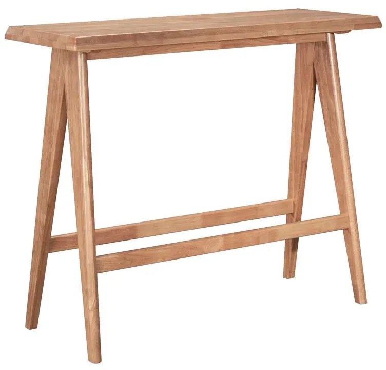 Τραπέζι Bar Winslow ξύλο rubberwood ανοικτό καρυδί 120x45x100εκ 120x45x100 εκ.