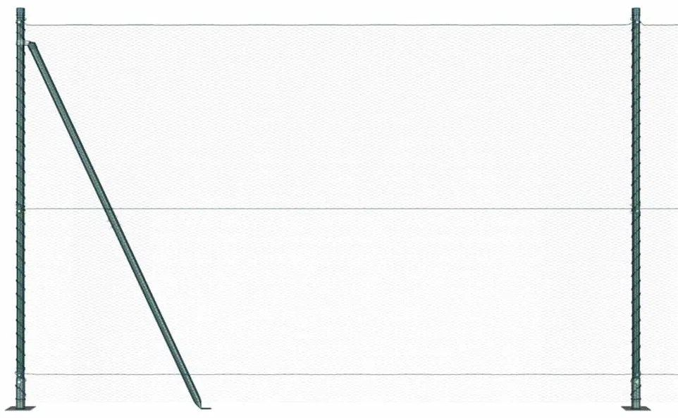 vidaXL Στύλος Περιφράξεων Πράσινο 25 x 1,5 μ (πλέγμα 13 χιλ.) Ατσάλι