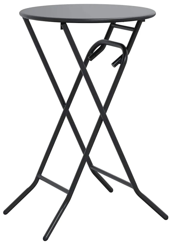 vidaXL Τραπέζι Κήπου Ανθρακί 50 x 50 x 72 cm Ατσάλι