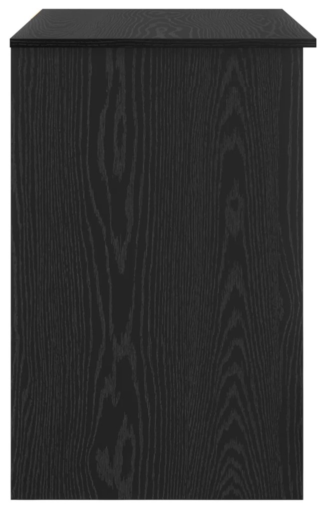 vidaXL Γραφείο με Αποθήκευση Μαύρης Δρύς 90x49.5x75 cm Επεξεργασμένο Ξύλο