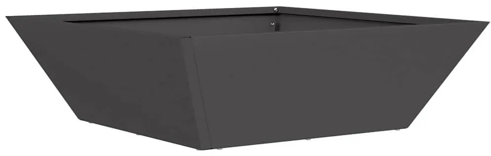 vidaXL Γλάστρα Κήπου 5 pcs Μαύρο 50 x 50 x 15 cm Ψυχρής έλασης χάλυβας