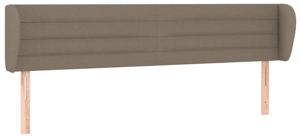 Κεφαλάρι με Πτερύγια Taupe 163x23x78/88 εκ. Υφασμάτινο - Μπεζ-Γκρι
