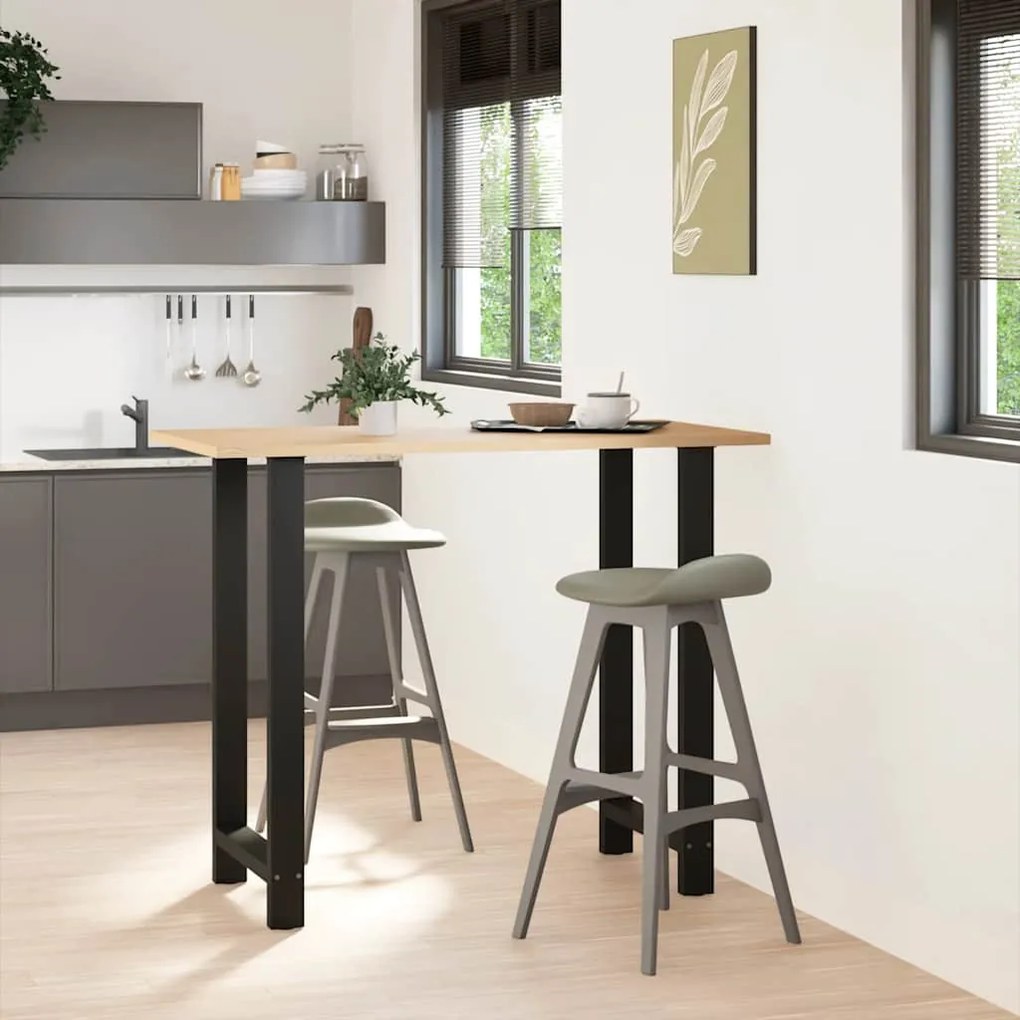 vidaXL Πόδια Τραπεζιού Μπαρ 2 τεμ. Μαύρα 60x (110-111) εκ. Ατσάλι