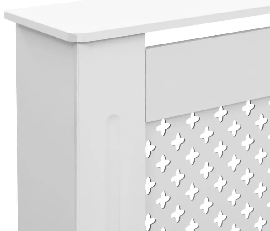 vidaXL Κάλυμμα Καλοριφέρ Λευκό 172 x 19 x 81,5 εκ. από MDF